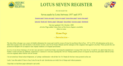 Desktop Screenshot of lotus7register.co.uk